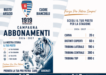 La passione non si sconta, l’abbonamento si: la Pro Patria chiama, Busto deve rispondere