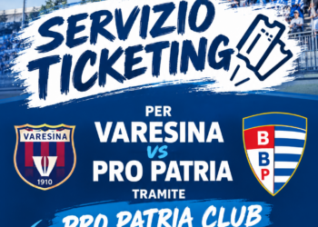 Servizio ticketing Pro Patria Club per Venegono Superiore